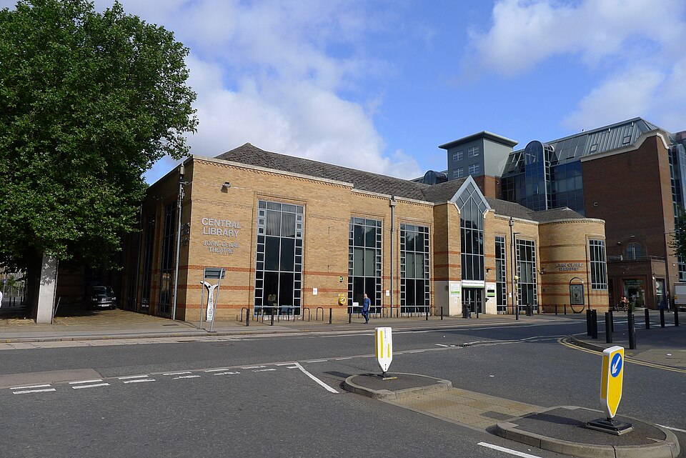 Peterborough's Central Library building on Broadway